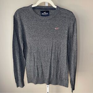 Hollister Men’s Gray Crewneck Knit Sweater Long Sleeve Size L